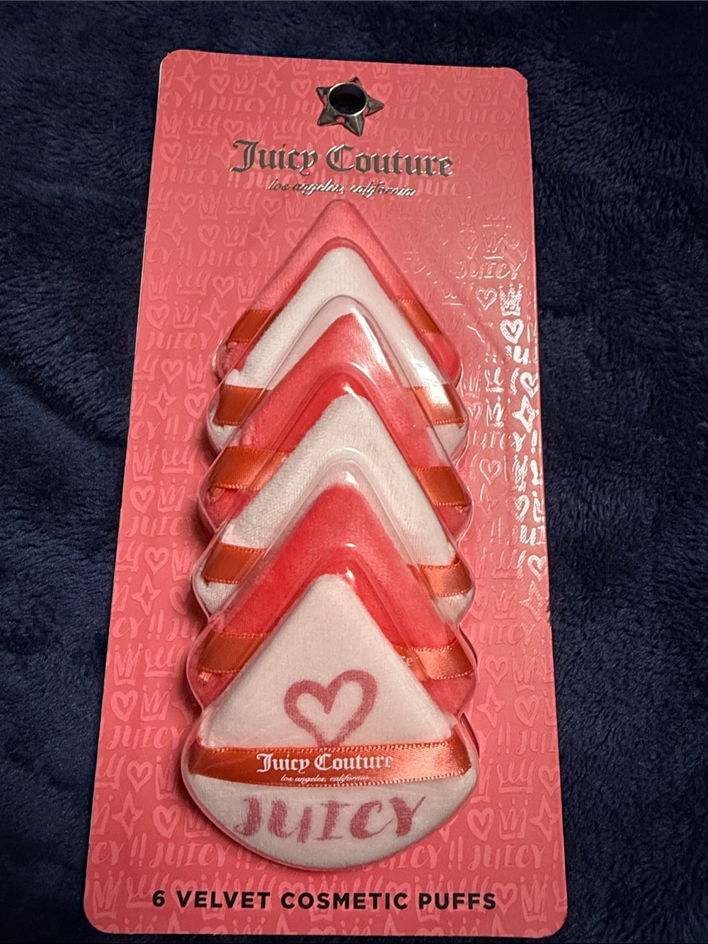 Juicy Couture  Velvet Cosmetic Puffs - Set of 6
